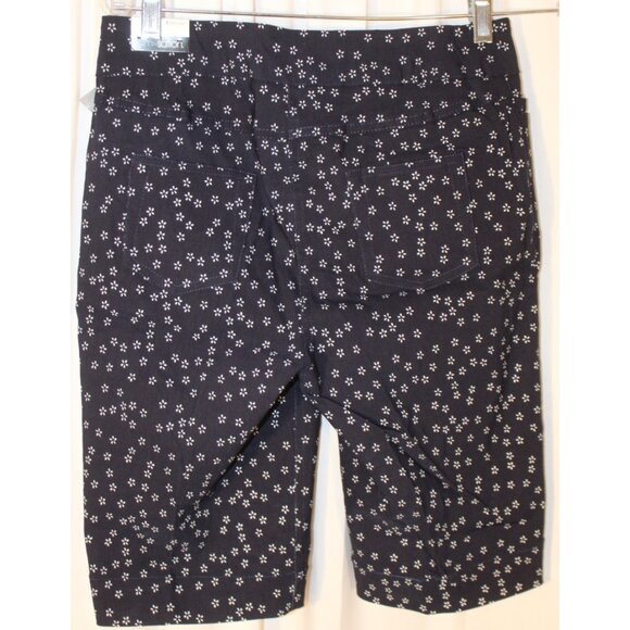 NEW SLIMSATION Golf Walking Shorts Size 6 Midnight Blue Floral Slimming Pull-On - Picture 3 of 4